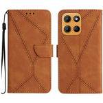 Custodia per telefono in pelle goffrata con cuciture, For Motorola Moto G Stylus 5G 2025, For Motorola Moto G05, For Motorola Moto G15, For Motorola Moto G 5G 2025