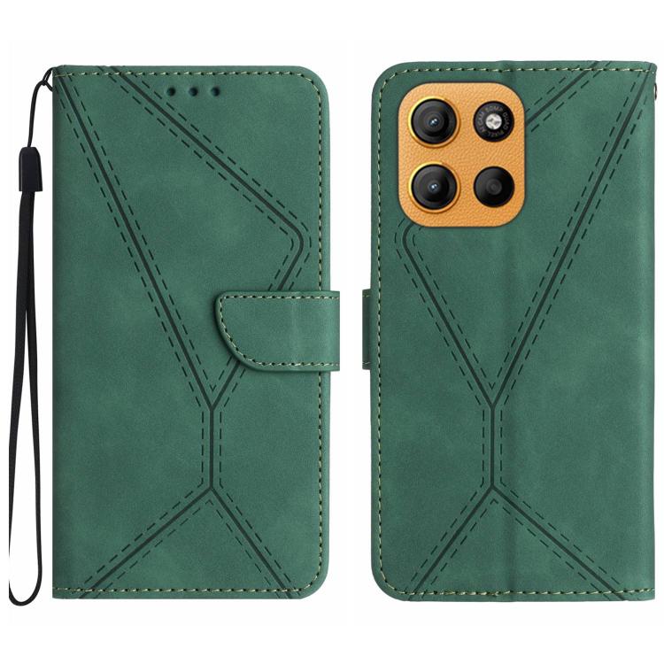 Custodia per telefono in pelle goffrata con cuciture, For Motorola Moto G Stylus 5G 2025, For Motorola Moto G05, For Motorola Moto G15, For Motorola Moto G 5G 2025