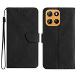 Custodia per telefono in pelle goffrata con cuciture, For Motorola Moto G Stylus 5G 2025, For Motorola Moto G05, For Motorola Moto G15, For Motorola Moto G 5G 2025