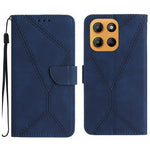 Custodia per telefono in pelle goffrata con cuciture, For Motorola Moto G Stylus 5G 2025, For Motorola Moto G05, For Motorola Moto G15, For Motorola Moto G 5G 2025