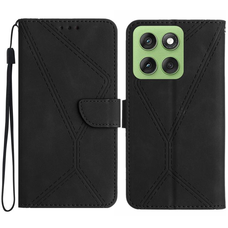Custodia per telefono in pelle goffrata con cuciture, For Motorola Moto G86 5G, For Motorola Moto G56 5G, For Motorola Edge 60 Pro, For Motorola Edge 60 5G