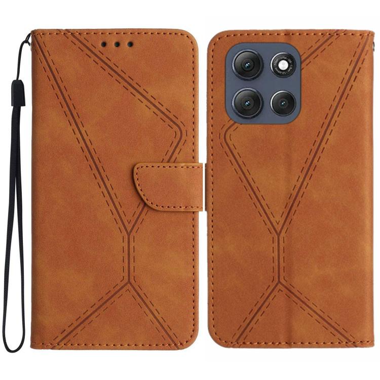 Custodia per telefono in pelle goffrata con cuciture, For Motorola Moto G86 5G, For Motorola Moto G56 5G, For Motorola Edge 60 Pro, For Motorola Edge 60 5G