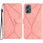 Custodia per telefono in pelle goffrata con cuciture, For Motorola Moto G67 Power 5G, For Motorola Edge 70 5G Global, For Motorola Edge 60 Neo 5G, For Motorola Moto G06 4G