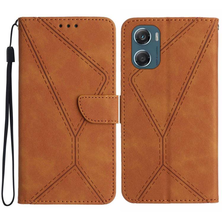 Custodia per telefono in pelle goffrata con cuciture, For Motorola Moto G67 Power 5G, For Motorola Edge 70 5G Global, For Motorola Edge 60 Neo 5G, For Motorola Moto G06 4G