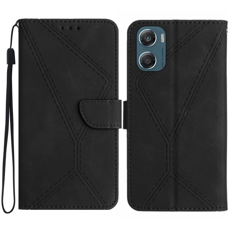 Custodia per telefono in pelle goffrata con cuciture, For Motorola Moto G67 Power 5G, For Motorola Edge 70 5G Global, For Motorola Edge 60 Neo 5G, For Motorola Moto G06 4G