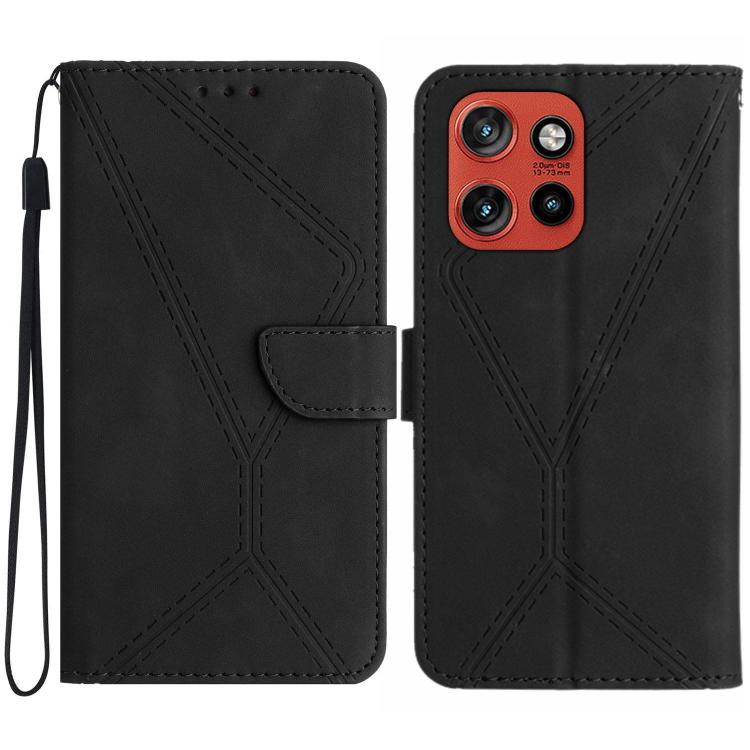 Custodia per telefono in pelle goffrata con cuciture, For Motorola Moto G67 Power 5G, For Motorola Edge 70 5G Global, For Motorola Edge 60 Neo 5G, For Motorola Moto G06 4G