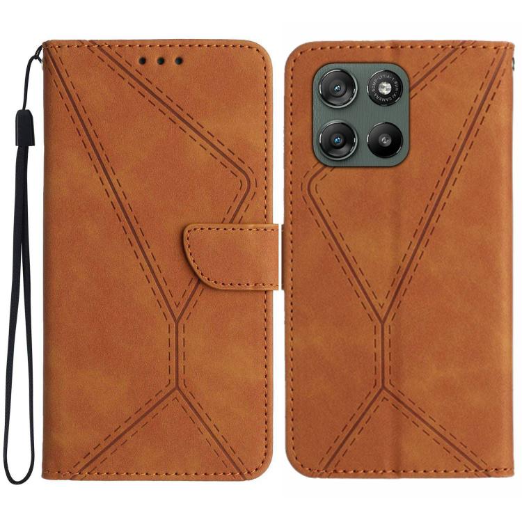 Custodia per telefono in pelle goffrata con cuciture, For Motorola Moto G67 Power 5G, For Motorola Edge 70 5G Global, For Motorola Edge 60 Neo 5G, For Motorola Moto G06 4G
