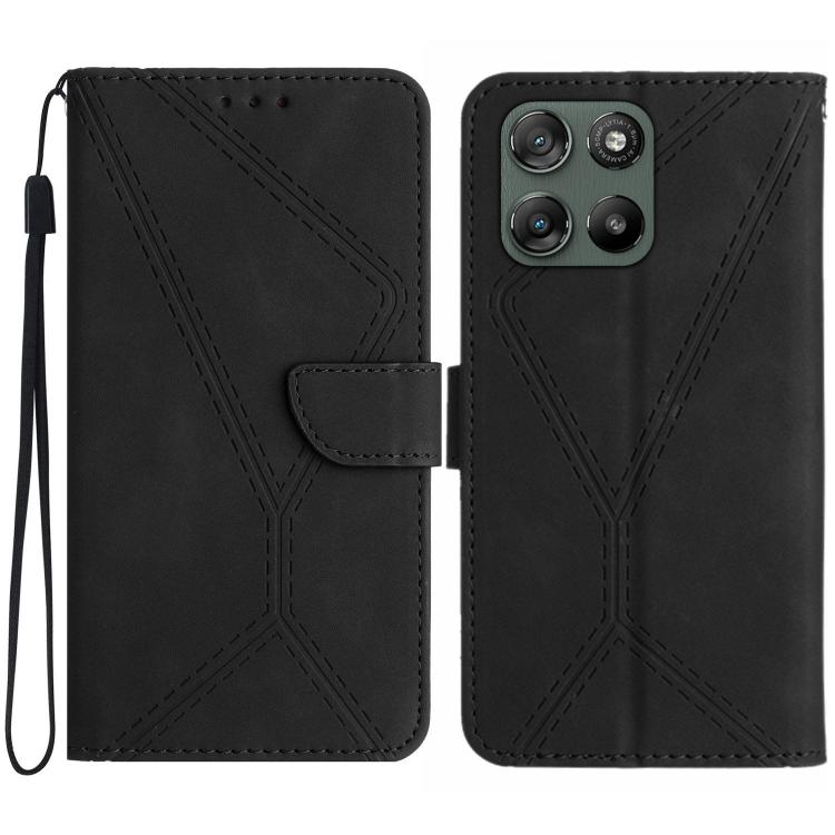 Custodia per telefono in pelle goffrata con cuciture, For Motorola Moto G67 Power 5G, For Motorola Edge 70 5G Global, For Motorola Edge 60 Neo 5G, For Motorola Moto G06 4G