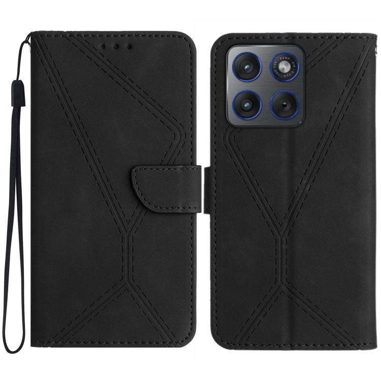 Custodia per telefono in pelle goffrata con cuciture, For Motorola Moto G67 Power 5G, For Motorola Edge 70 5G Global, For Motorola Edge 60 Neo 5G, For Motorola Moto G06 4G
