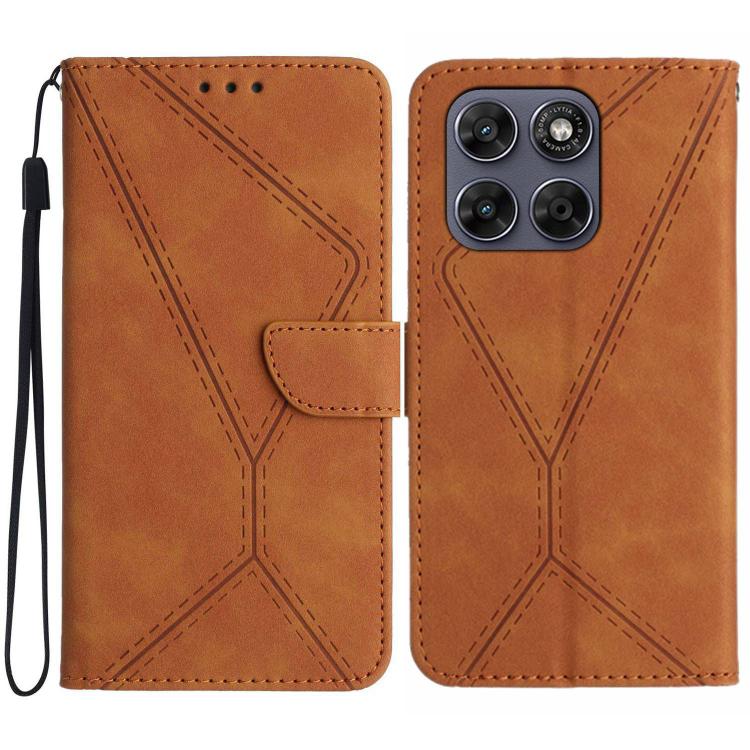 Custodia per telefono in pelle goffrata con cuciture, For Motorola Moto G Max / G87 / G77 5G, For Motorola Moto G37 5G, For Motorola Edge 70 Pro 5G, For Motorola Edge 70 Fusion 5G