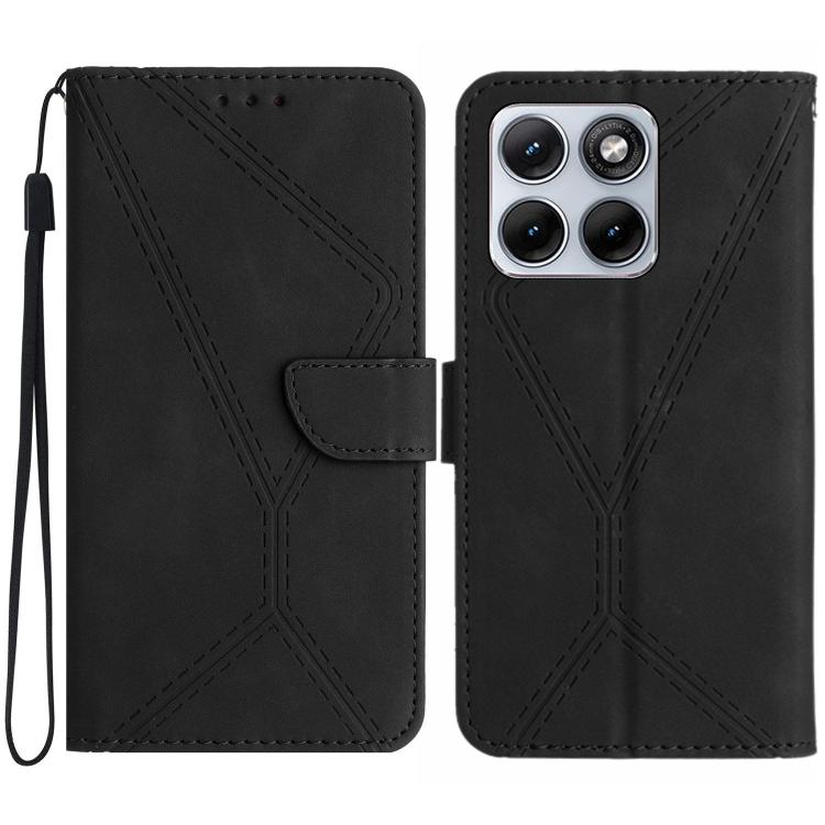 Custodia per telefono in pelle goffrata con cuciture, For Motorola Moto G Max / G87 / G77 5G, For Motorola Moto G37 5G, For Motorola Edge 70 Pro 5G, For Motorola Edge 70 Fusion 5G
