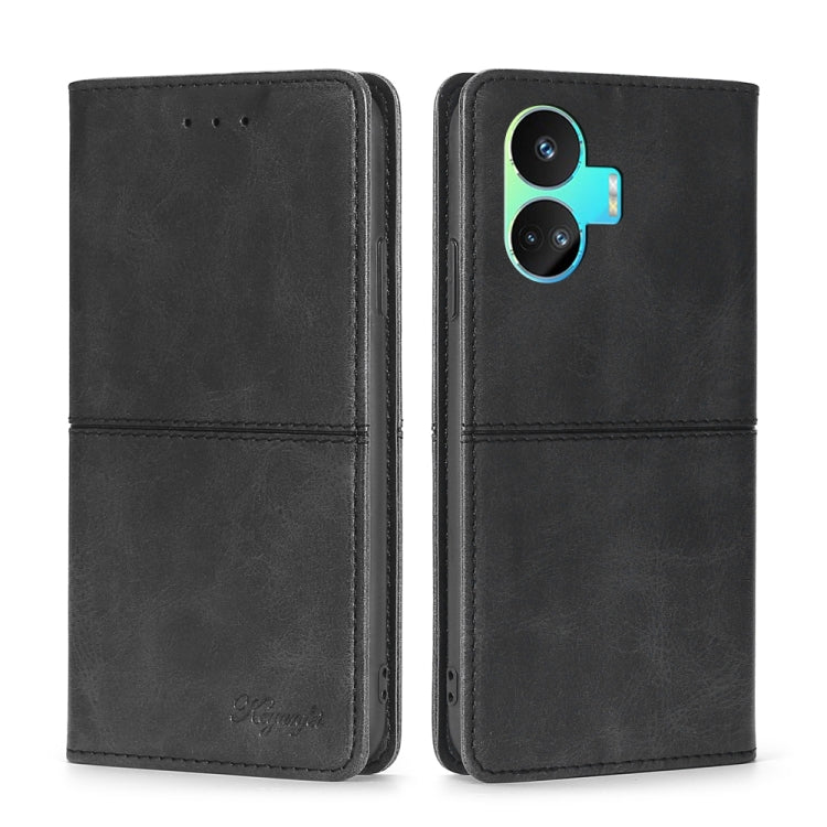 Custodia per telefono in pelle magnetica con trama di mucca, For Realme GT Neo5 SE