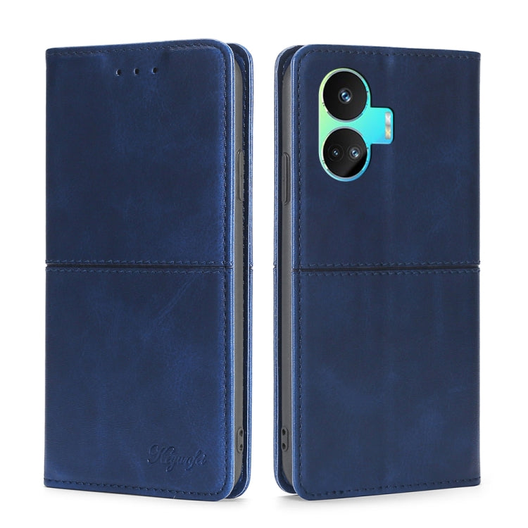 Custodia per telefono in pelle magnetica con trama di mucca, For Realme GT Neo5 SE