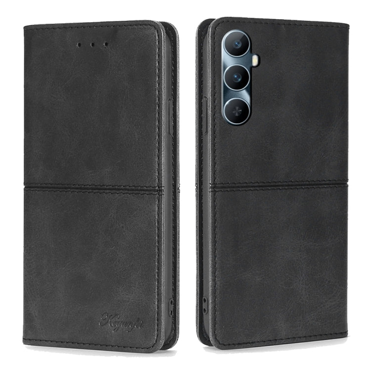 Custodia per telefono in pelle magnetica con trama di mucca, For Realme GT5 Pro 5G, For Realme 11 5G, For Realme 11 Pro / 11 Pro+ 5G, For Realme C65 4G