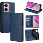 Custodia per telefono in pelle magnetica con trama di mucca, For Realme 14 5G Global, For Realme P3 Ultra 5G, For Realme P3 Pro 5G Global, For Realme C61 4G