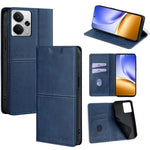 Custodia per telefono in pelle magnetica con trama di mucca, For Realme 14 5G Global, For Realme P3 Ultra 5G, For Realme P3 Pro 5G Global, For Realme C61 4G