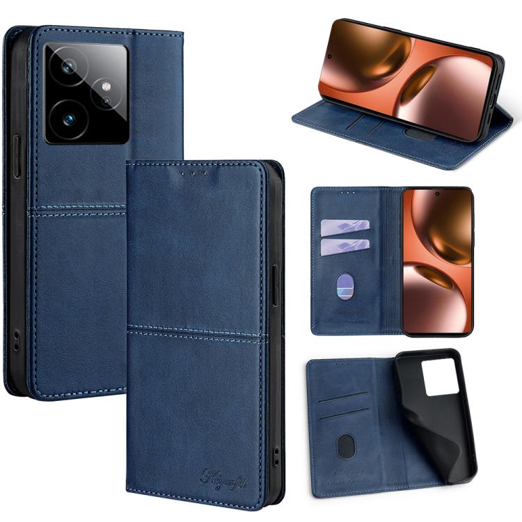 Custodia per telefono in pelle magnetica con trama di mucca, For Realme C85 Pro 4G, For Realme 15T 5G Global, For Realme C71 4G, For Realme GT 7 Global
