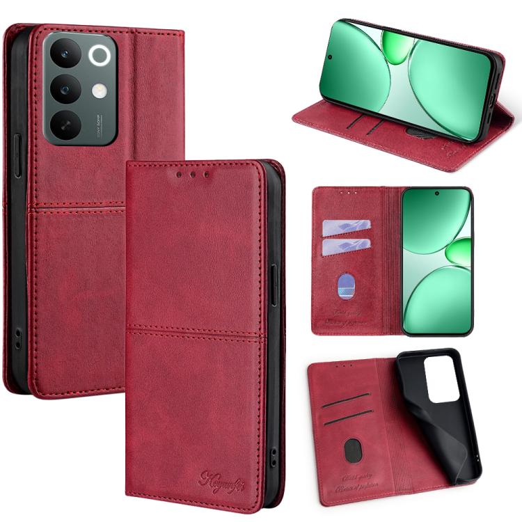 Custodia per telefono in pelle magnetica con trama di mucca, For Realme 16 5G Global, For Realme 16 Pro+ 5G, For Realme 16 Pro 5G, For Realme C85 5G