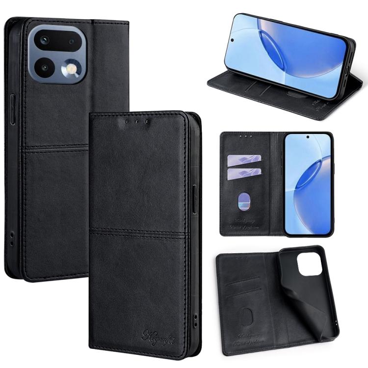 Custodia per telefono in pelle magnetica con trama di mucca, For Realme 16 5G Global, For Realme 16 Pro+ 5G, For Realme 16 Pro 5G, For Realme C85 5G