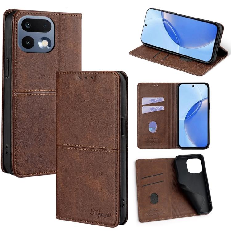 Custodia per telefono in pelle magnetica con trama di mucca, For Realme 16 5G Global, For Realme 16 Pro+ 5G, For Realme 16 Pro 5G, For Realme C85 5G