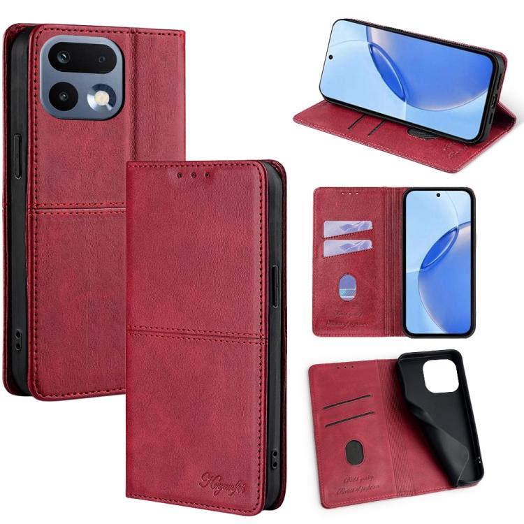 Custodia per telefono in pelle magnetica con trama di mucca, For Realme 16 5G Global, For Realme 16 Pro+ 5G, For Realme 16 Pro 5G, For Realme C85 5G