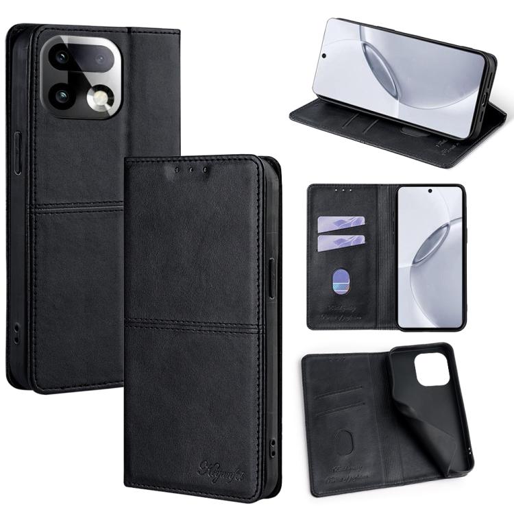 Custodia per telefono in pelle magnetica con trama di mucca, For Realme 16 5G Global, For Realme 16 Pro+ 5G, For Realme 16 Pro 5G, For Realme C85 5G