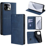 Custodia per telefono in pelle magnetica con trama di mucca, For Realme 16 5G Global, For Realme 16 Pro+ 5G, For Realme 16 Pro 5G, For Realme C85 5G