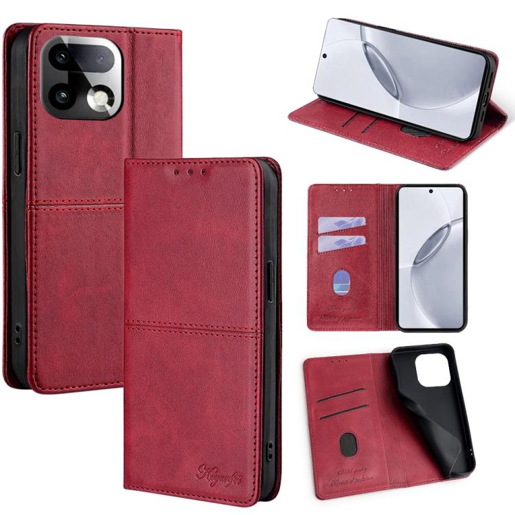 Custodia per telefono in pelle magnetica con trama di mucca, For Realme 16 5G Global, For Realme 16 Pro+ 5G, For Realme 16 Pro 5G, For Realme C85 5G