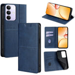 Custodia per telefono in pelle magnetica con trama di mucca, For Realme C85 Pro 4G, For Realme 15T 5G Global, For Realme C71 4G, For Realme GT 7 Global