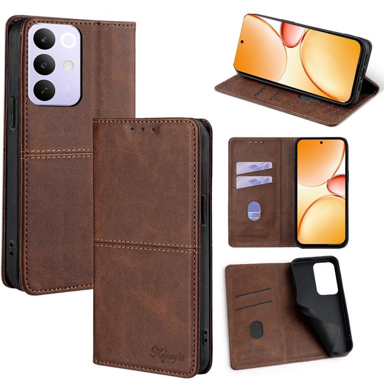 Custodia per telefono in pelle magnetica con trama di mucca, For Realme C85 Pro 4G, For Realme 15T 5G Global, For Realme C71 4G, For Realme GT 7 Global