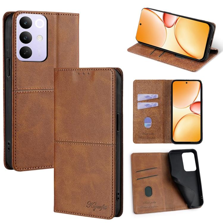 Custodia per telefono in pelle magnetica con trama di mucca, For Realme C85 Pro 4G, For Realme 15T 5G Global, For Realme C71 4G, For Realme GT 7 Global
