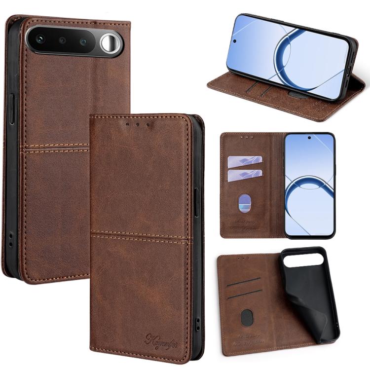 Custodia per telefono in pelle magnetica con trama di mucca, For Realme 16 5G Global, For Realme 16 Pro+ 5G, For Realme 16 Pro 5G, For Realme C85 5G