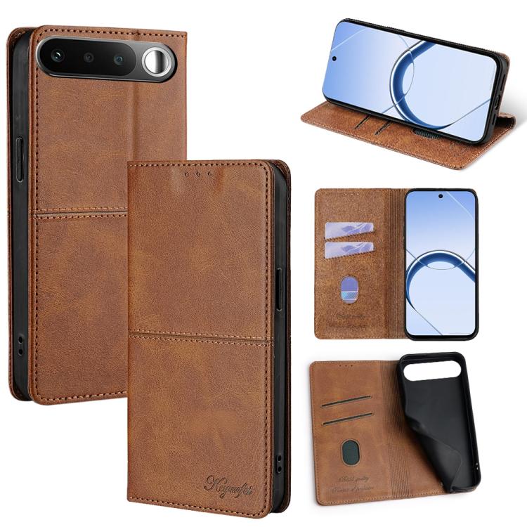 Custodia per telefono in pelle magnetica con trama di mucca, For Realme 16 5G Global, For Realme 16 Pro+ 5G, For Realme 16 Pro 5G, For Realme C85 5G