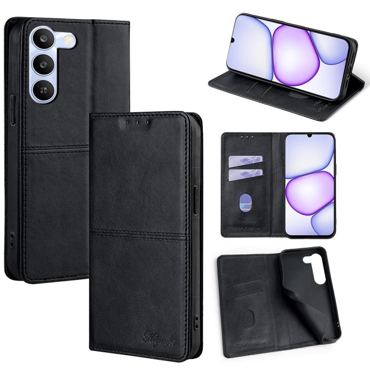 Custodia per telefono in pelle magnetica con trama di mucca, For Realme P4 Power 5G, For Realme Note 80 4G, For Realme C83 5G, For Realme Neo8 5G