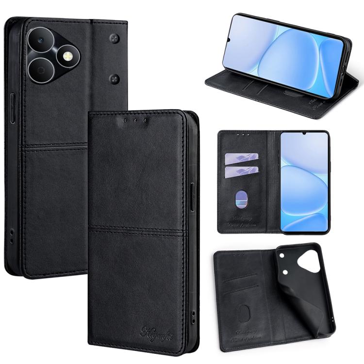 Custodia per telefono in pelle magnetica con trama di mucca, For Realme P4 Power 5G, For Realme Note 80 4G, For Realme C83 5G, For Realme Neo8 5G