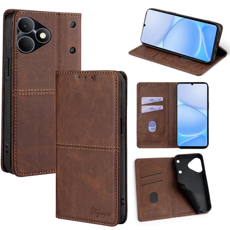 Custodia per telefono in pelle magnetica con trama di mucca, For Realme P4 Power 5G, For Realme Note 80 4G, For Realme C83 5G, For Realme Neo8 5G