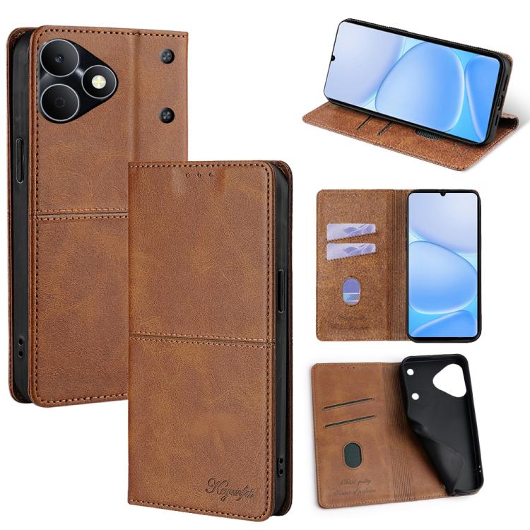 Custodia per telefono in pelle magnetica con trama di mucca, For Realme P4 Power 5G, For Realme Note 80 4G, For Realme C83 5G, For Realme Neo8 5G