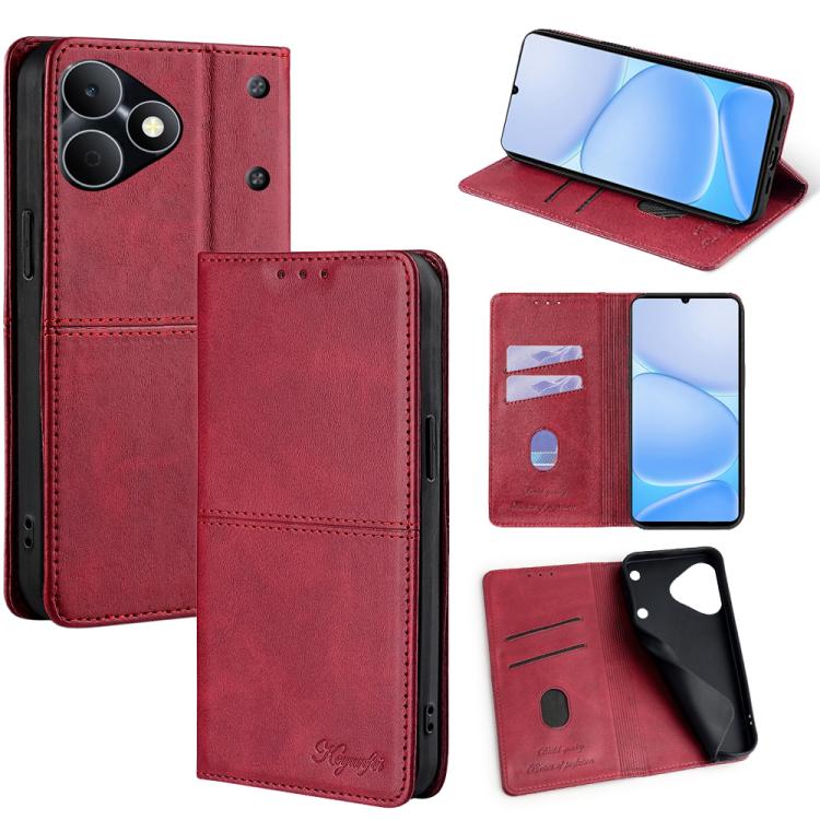 Custodia per telefono in pelle magnetica con trama di mucca, For Realme P4 Power 5G, For Realme Note 80 4G, For Realme C83 5G, For Realme Neo8 5G