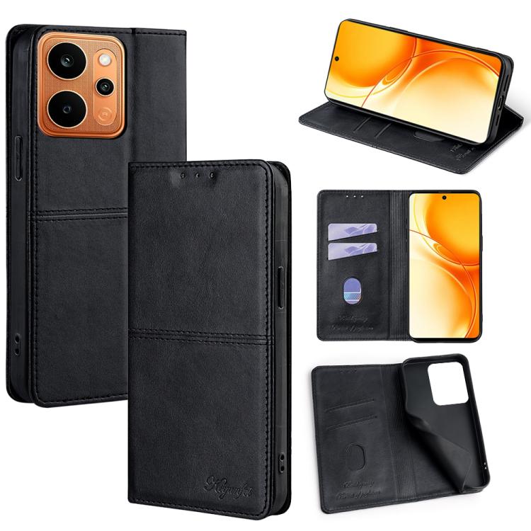 Custodia per telefono in pelle magnetica con trama di mucca, For Realme P4 Power 5G, For Realme Note 80 4G, For Realme C83 5G, For Realme Neo8 5G