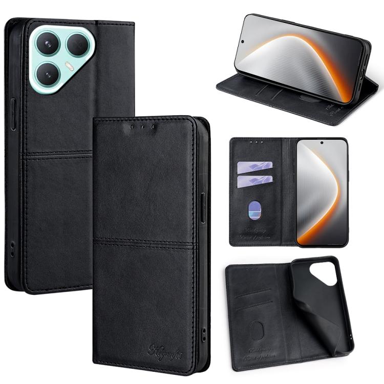 Custodia per telefono in pelle magnetica con trama di mucca, For Tecno Pova 7 Pro, For Tecno Pova 7 5G, For Tecno Spark 40 Pro+ 4G, For Tecno Spark 40 Pro 4G