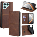 Custodia per telefono in pelle magnetica con trama di mucca, For Tecno Pova 7 Pro, For Tecno Pova 7 5G, For Tecno Spark 40 Pro+ 4G, For Tecno Spark 40 Pro 4G