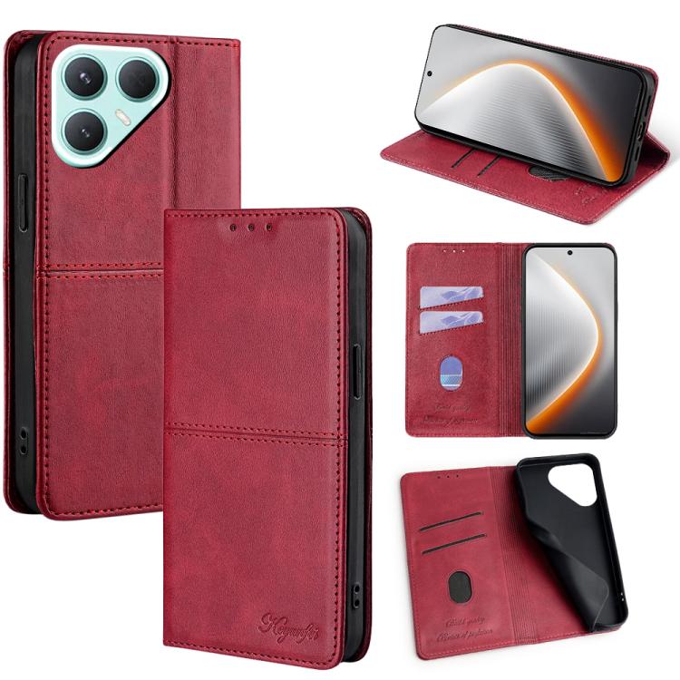 Custodia per telefono in pelle magnetica con trama di mucca, For Tecno Pova 7 Pro, For Tecno Pova 7 5G, For Tecno Spark 40 Pro+ 4G, For Tecno Spark 40 Pro 4G