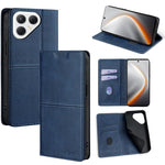 Custodia per telefono in pelle magnetica con trama di mucca, For Tecno Pova 7 Pro, For Tecno Pova 7 5G, For Tecno Spark 40 Pro+ 4G, For Tecno Spark 40 Pro 4G