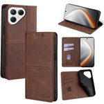 Custodia per telefono in pelle magnetica con trama di mucca, For Tecno Pova 7 Pro, For Tecno Pova 7 5G, For Tecno Spark 40 Pro+ 4G, For Tecno Spark 40 Pro 4G