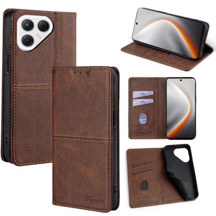 Custodia per telefono in pelle magnetica con trama di mucca, For Tecno Pova 7 Pro, For Tecno Pova 7 5G, For Tecno Spark 40 Pro+ 4G, For Tecno Spark 40 Pro 4G