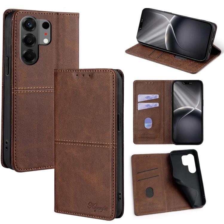 Custodia per telefono in pelle magnetica con trama di mucca, For Tecno Pova Curve 2 5G, For Tecno Camon 50 Pro 4G, For Tecno Camon 50 4G, For Tecno Pova Slim 5G / Spark Slim 4G
