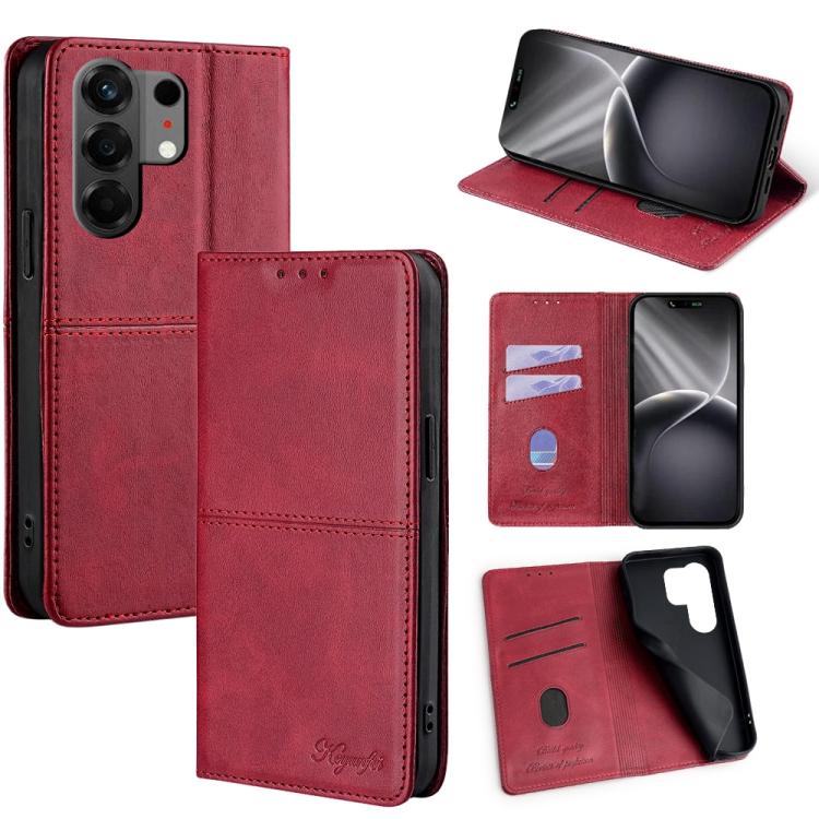 Custodia per telefono in pelle magnetica con trama di mucca, For Tecno Pova Curve 2 5G, For Tecno Camon 50 Pro 4G, For Tecno Camon 50 4G, For Tecno Pova Slim 5G / Spark Slim 4G