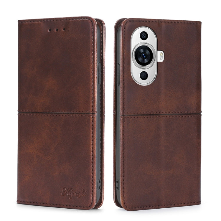 Custodia per telefono in pelle magnetica con trama di mucca, For Huawei nova 11 Pro 4G / 11 Ultra 4G, For Huawei nova 11 4G