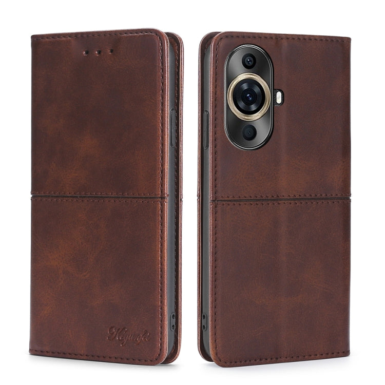 Custodia per telefono in pelle magnetica con trama di mucca, For Huawei nova 11 Pro 4G / 11 Ultra 4G, For Huawei nova 11 4G