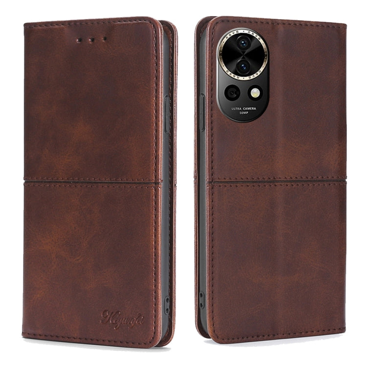 Custodia per telefono in pelle magnetica con trama di mucca, For Huawei Pura 70 Ultra 5G, For Huawei nova 12i 4G, For Huawei Pura 70 5G, For Huawei nova 12 5G